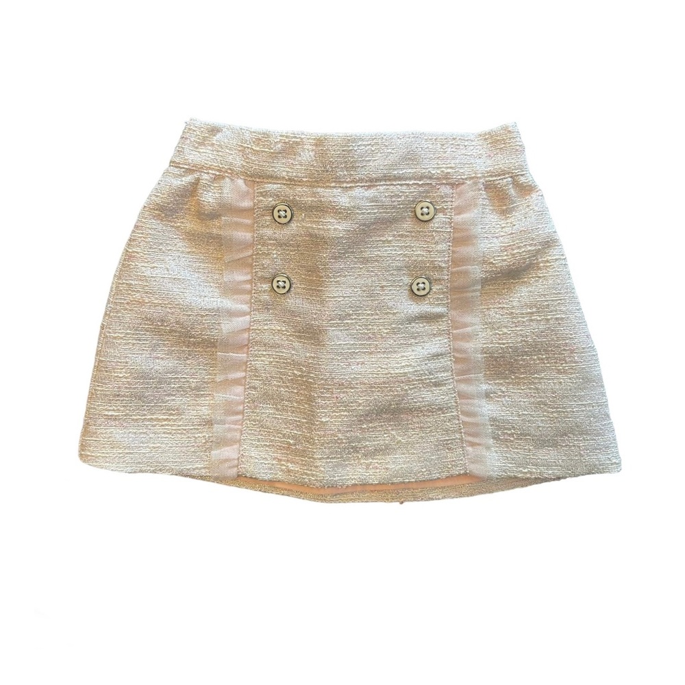 Janie and Jack light pink shimmer boucle skirt 12-18 months